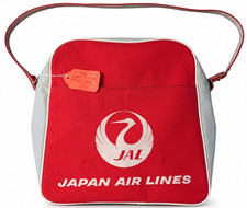 VINTAGE TRAVEL BAG: 1970s Japan Air Lines JAL Airline Flight Shoulder Tote WOW picture