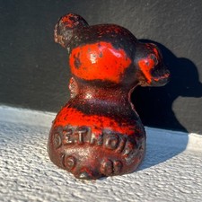 Hubley Red Paint Cast Iron Pup DETROIT 1931 picture