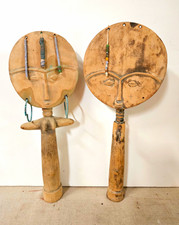 Pair of Akua'ba Fertility  Figures.  Assante  , Ghana. Pre 1950's. picture