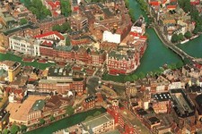 Amsterdam Netherlands, Aerial View, Mint Tower & Square Canals, Vintage Postcard picture