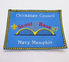Scout Base 87 Patch Chickasaw Council Navy Memphis BSA 1987 Camp Vintage picture