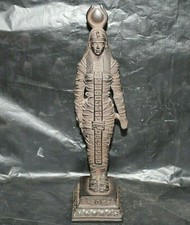 Unique Ancient Egyptian Isis Stand Statue Protection Hieroglyphics ,Fly Scarab picture