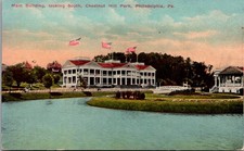 Main Building Looking South Chestnut Hill Park Philadelphia PA Postcard 5PA12 picture