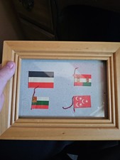 Antique C.1890 Central Powers Paper International Wine/Tobacco Flags picture