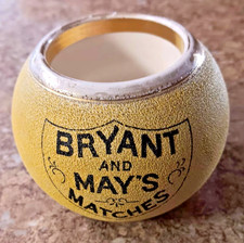 Antique Bryant & May's Matches Ceramic Match Striker and Holder c.1910 picture