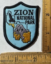 Vintage Utah Zion National Park Iron On Patch Travel Souvenir picture
