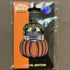 Disney Pink A La Mode Star Wars R2-D2 Halloween Glowing Pumpkin LE 200 Pin picture