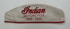 Vintage Indian Motorcycle Skull Cap Cloth 1970s? SHIPS FREE IN USA Size M picture