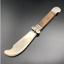 Vintage Mexico Hector Aguilar Wood Sterling Silver Letter Opener Knife picture