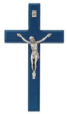 Blue Wood Crucifix Size 6.75in Comes Boxed Made in the USA picture