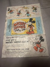 1935 Gum Inc. Mickey Mouse Vintage Wax Pack Wrapper Non-Sport Walt Disney picture