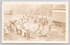 DL&W Railroad Train Wreck RPPC Gibson NY 1912 Disaster Real Photo Postcard picture