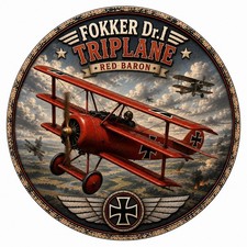 Fokker Dr. 1 Red Baron - Metal Sign picture