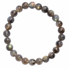 CHARGED Premium Labradorite Crystal 8mm Bead Bracelet + Selenite Heart picture