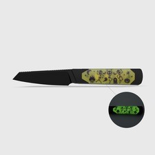 KIZER HALLOWEEN BLACK AND YELLOW G10 HALLOW FIXED BLADE 1123HW1 picture