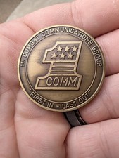 1st Combat Communications Group USAFE Challenge Coin First In Last Out Bronze picture