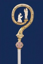 Wood CROZIER Polish Staff Crosier Bishop Quality Craftsmanship, 72