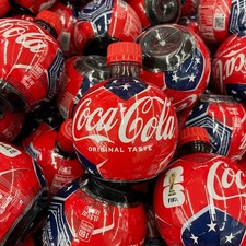 Lot of 4 Coca-Cola Coke Fifa World Cup 2026 Soccer Ball Shape 13.5 Oz Each picture
