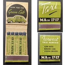 Feature Display Matchbook Farwest Taxi Service Seattle WA picture
