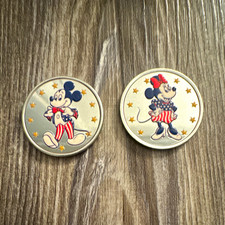 Disney Happy 250th Mickey & Minnie Mouse Commemorative Coins (2) picture