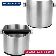 VIA CREMA Espresso Knock Box, Stainless Steel Coffee Grounds Knock Box with Remo picture