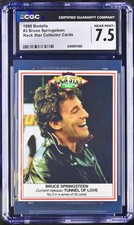 1990 BRUCE SPRINGSTEEN Trading Card Bodalla Rock Star Collector Cards CGC 7.5 picture