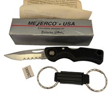 Meyerco Blackie Collins Folding Knife MCSCAMPS Serrated AUS-8 Seki Japan picture