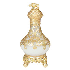 Antique French Palais Royal White Opaline Glass Perfume Bottle Grand Tour picture