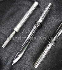 JAGDKOMMANDO KNIFE HANDMADE CUSTOM TRIPLE TWISTED TRI BLADED SPECIAL FORCE FIXED picture