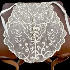 Antique Edwardian Delicate Lace Tea Apron picture