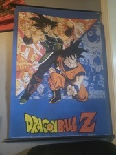 Vintage 1998 Dragon Ball Z  Wall Hanging Scroll Poster Goku Bardock  Anime Art picture