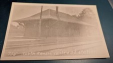 Vintage RPPC- Massachusetts North Hanson Train Station- never sent picture