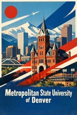 🗺️ Metropolitan State University of Denver Poster - 24x36” - Premium 💎 Art picture