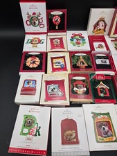 Lot of 26 Hallmark Keepsake Dog Photo Holder Ornaments Vintage 1990s to Modern picture