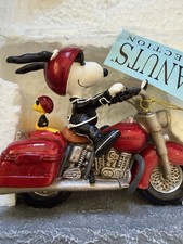 Joe Cool Snoopy on Motorcycle Woodstock Peanut Collections Westland 8224 picture