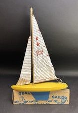 Vintage Keystone Wood Toys Racing Sailboat Pond Yacht Model 624 picture