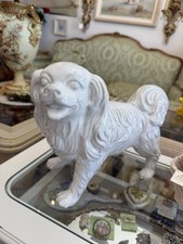 Vintage Italian Porcelain Cagna Dog Figurine Mid Century Hollywood Regency White picture