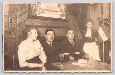 Vintage Louisiana Postcard NEW ORLEANS Cafe Scene 1910s RPPC picture