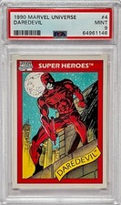 1990 Impel Marvel Universe #4 Daredevil Rookie PSA MINT 9 picture