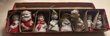 Vintage 1950’s Christmas Yuletide Novelty Tree Ornaments in Orig Box - Japan picture