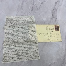 1859 Handwritten Letter St. Paul MN From Mother to Robert P. Lewis TB8-OD picture