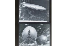 1931 USS Akron ZRS-4 Airship Flight & Lakehurst Hangar Glass Negatives (2) OOAK picture