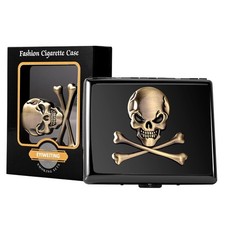 Classic Vintage Raised Skull Metal Women's 20pcs 100's, Black picture