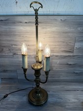 Vintage Solid Brass Bouillotte Lamp French Style 3 lamp, 3 Switch RARE picture