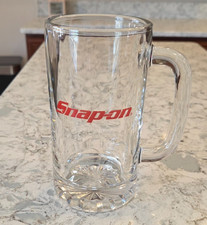 New Snap On Tools Glass Beer Stein Mug with Handle 6