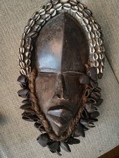 FINE OLD AUTHENTIC AFRICAN DAN MASK COWRIE SHELLS HOOFS picture