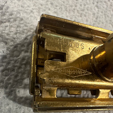 Gillette Gold Tone Metal Safety Razor Shaving Razor Made in USA picture