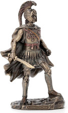 9.75 Inch Alexander the Great Greek Roman Warrior Historical Antique Bronze Fini picture