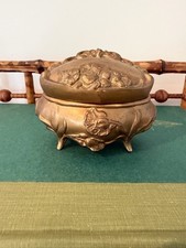 Antique Brainard & Wilson Art Nouveau Gold Gilt Jewelry Box (Design No. 140) picture