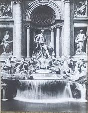 Neptune, Fountain of Trevi, Rome, Italy, Magic Lantern Glass Slide picture
